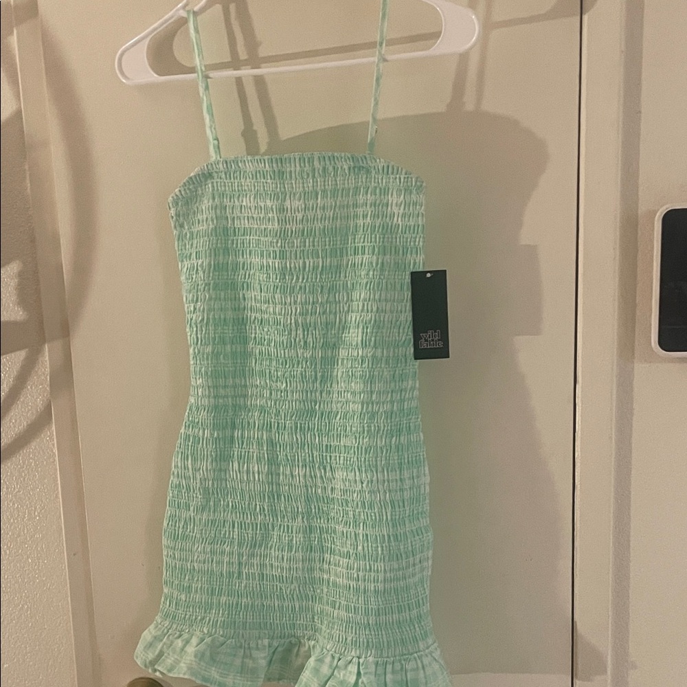 Light Green Smocked Dress by Wild Fable - Picture 4 of 9